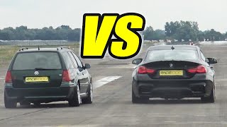 900HP BMW M4 vs 800HP VW BORA ( SLEEPER ) - RACE!