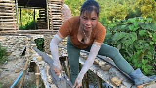 Building A Bridge With Stone And Bamboo. Build A Bridge In The Farm. Independent Life - Gia Bảo