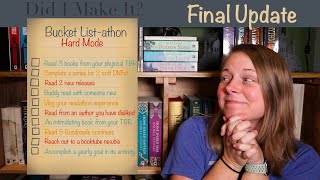 Bucket List-athon Finale | Did I complete the readathon?