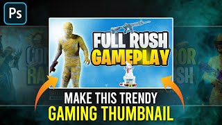 Make this Trendy Pubg Mobile Gaming thumbnail in photoshop #BGMI #Pubgmobilelive #Pubgmobilelite