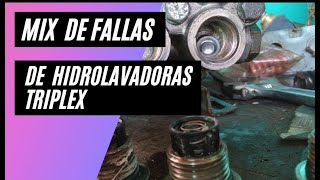 MIX DE FALLAS COMUNES EN  HIDROLAVADORAS CON BOMBAS TRIPLEX