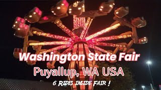 Six Rides inside State Fair in Puyallup WA USA 🇺🇸 on Sunday evening, September 22nd, 2024!