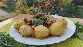 СВИНЫЕ РЕБРЫШКИ с ОВОЩАМИ и ЧЕРНОСЛИВОМ в КАЗАНЕ на костре / ЗОЛОТАЯ ОСЕНЬ