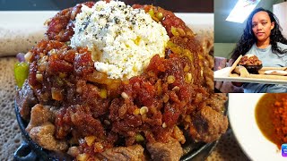 Ethiopian food how to make tibs recipe የቲቢት ጥብስ አሰራር