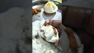 Eat in 15 Seconds Curd Rice with Egg and Alu Fry #4598