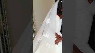 BTS of the bride's dress