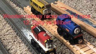 Wooden railway races round 2 race 12: Salty vs Wilbert