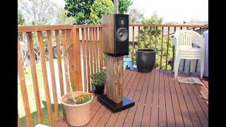 DIY Bookshelf Speaker Stands - Recycled Hardwood