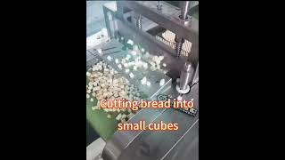 toast bread cubes cutting #toastbread  #kitchen #food #machine #breadslicer