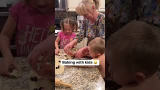 Baking cookies with little ones 😂 #love #toddlers