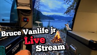 Live Stream With Bruce Vanlife Jr Having The Biggest Camp Fire Of The Year Down By The River