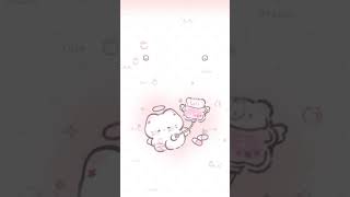 Cute pink kitten star bear baby Animated