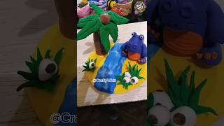 DIY Clay Dragon on Fantasy Island#shorts#viral#art#diy#craftywhiz