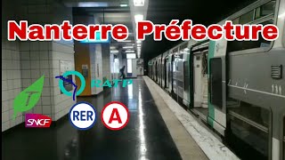 Trains - RER Ligne A : Départ d'un UM de MI 09 en Gare de Nanterre Préfecture.