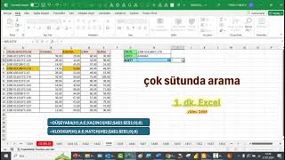 Excel 1 Dakika - Çok Sütunda Arama