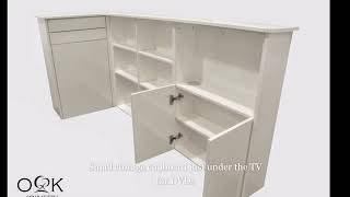 Tv unit for boats narrow boat canal boat  TV shelf TV stand