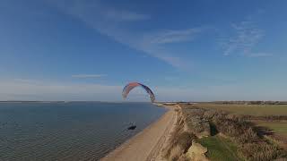 Paragliding Meon Shore, Hampshire. 9th December 2021