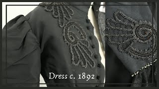 c. 1892 Gothic Beaded Dress Tour- From the Study Collection