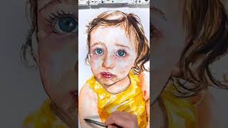 Unfiltered Curiosity - Little Grace's Watercolor Portrait | Commissioned Portrait Painting