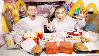 Last To Stop Eating Mcdonalds!! *CHRISTMAS MENU EDITION*