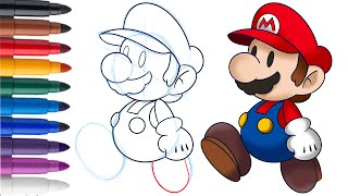 Comment apprendre à dessiner PAPER MARIO étape par étape facilement