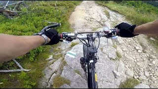 MTB - Zjazd z Zielonego Kopca w stronę Baraniej Góry