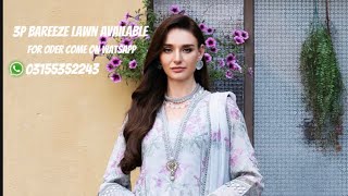 3p bareeze lawn available 2024 new collection