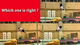 Can you use 3 kinds of Back half twist ?  【Gymnastics theory 】