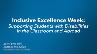 Supporting Students with Disabilities in the Classroom and Abroad