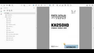 Hitachi KH250HD Hydraulic Crawler Crane Parts Catalog