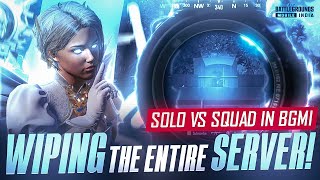 WIPING THE ENTIRE SERVER 💀🔥 20MS MADE ME A BEAST❗️| Solo vs Squad in BGMI 🇮🇳