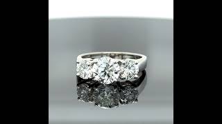 2.61ct GIA 18ct White Gold 3 Stone Diamond Engagement Ring