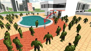 Franklin VS Hulk Army in Indian Bikes Driving 3D