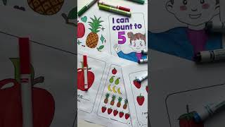 I Can Count to Five Mini Book for Kids #shorts #mathclass #elementarymath #teacherresources