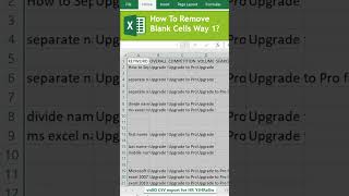 how to remove blank row? #shorts #youtube #youtubevideos #viral #excel