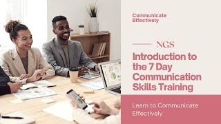 Introduction to the 7 Day Communication Skills Training || Learn to Communicate Effectively