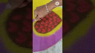 Happy valentine's day/simple and easy rangoli#ytshorts #shortsfeed#easy #rangoliart #rangolidesigns