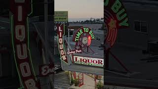 Encino Park Liquor sign #shorts #neon #drone #losangeles #broll #scout #highlights #photography