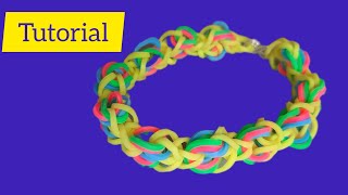 Як зробити браслет Веселковий з резинoк - How To Make Rainbow Loom Band Bracelet Tutorial