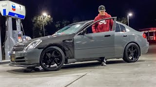 G35 sedan with carbon gets full color change in Avery ( nardo grey)