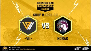 ICC S2 - -VII- vs KORAK