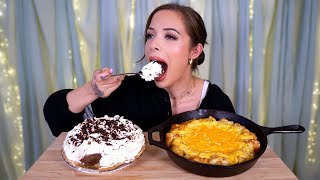 Chocolate Cream Pie and Pretzels w/ Cheese Dip Mukbang!