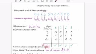 [Bases Num] Détecter une erreur en code de Hamming