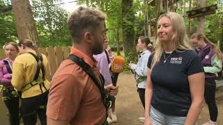 AUG 2024 Its boys V girls in the climbing wall challenge in Kilkenny!