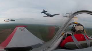 Lancair Pilot: T34s Formation at New Smyrna Beach and Spruce Creek 360 Virtual View before Sun N Fun