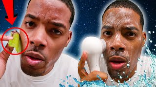 Black Mens Bedtime Skin Care Routine 2021 **UPDATE**| I Used Real Aloe Vera On My Face!