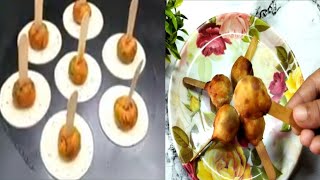 Mini Potato Roll | Mini Lollipop Recipe | Easy Lollipop Recipe | New Snacks Recipe