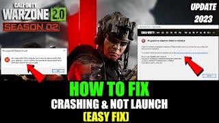 WARZONE 2.0 SEASON 2 FIX CRASHING IN PC | Fix Warzone 2.0 Season 2 Crashing & Not Launching PC