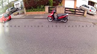 (STARKE WINDGERÄUSCHE) Testfahrt | 2013 Honda Vision 110i | Roller