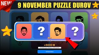 9 November Major Puzzle Durov Solved Today | Major Daily Combo Card 9 November | Major Puzzle